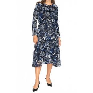 NEW KMW textured mesh midi dress in royal blue